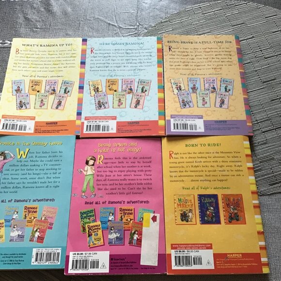 Lot of 6 Books by Beverly Cleary--Ramona, etc.--Homeschool Reading - Picture 2 of 2